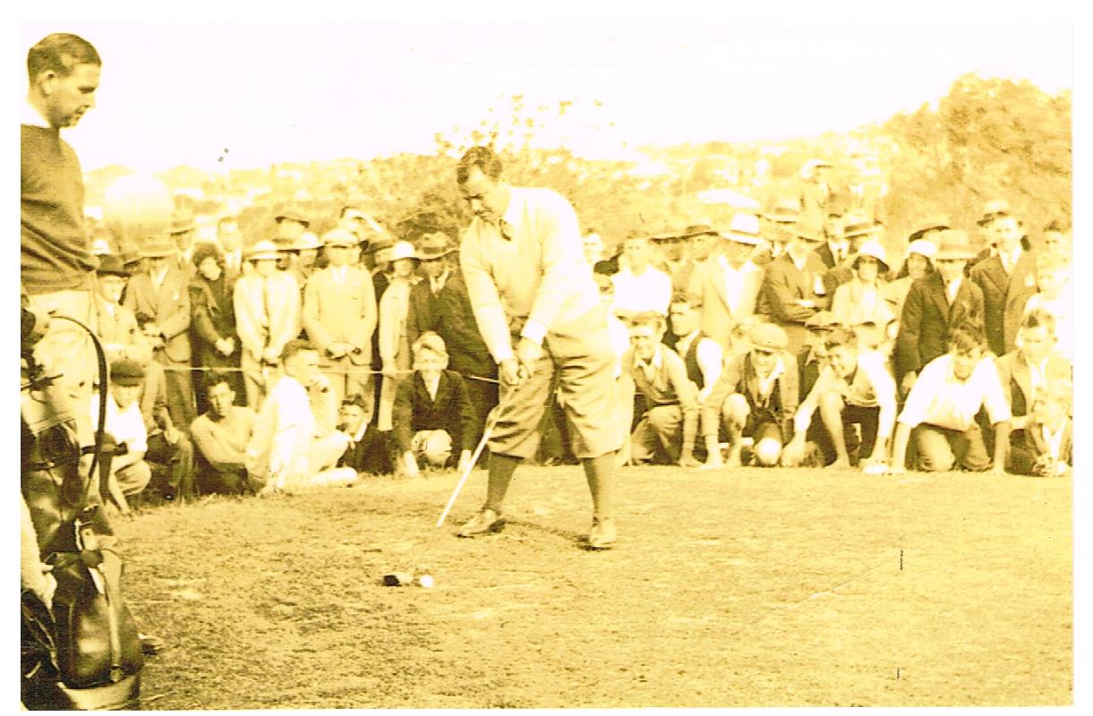 1930's Walter Hagan (USA professional) at Manly Golf Club