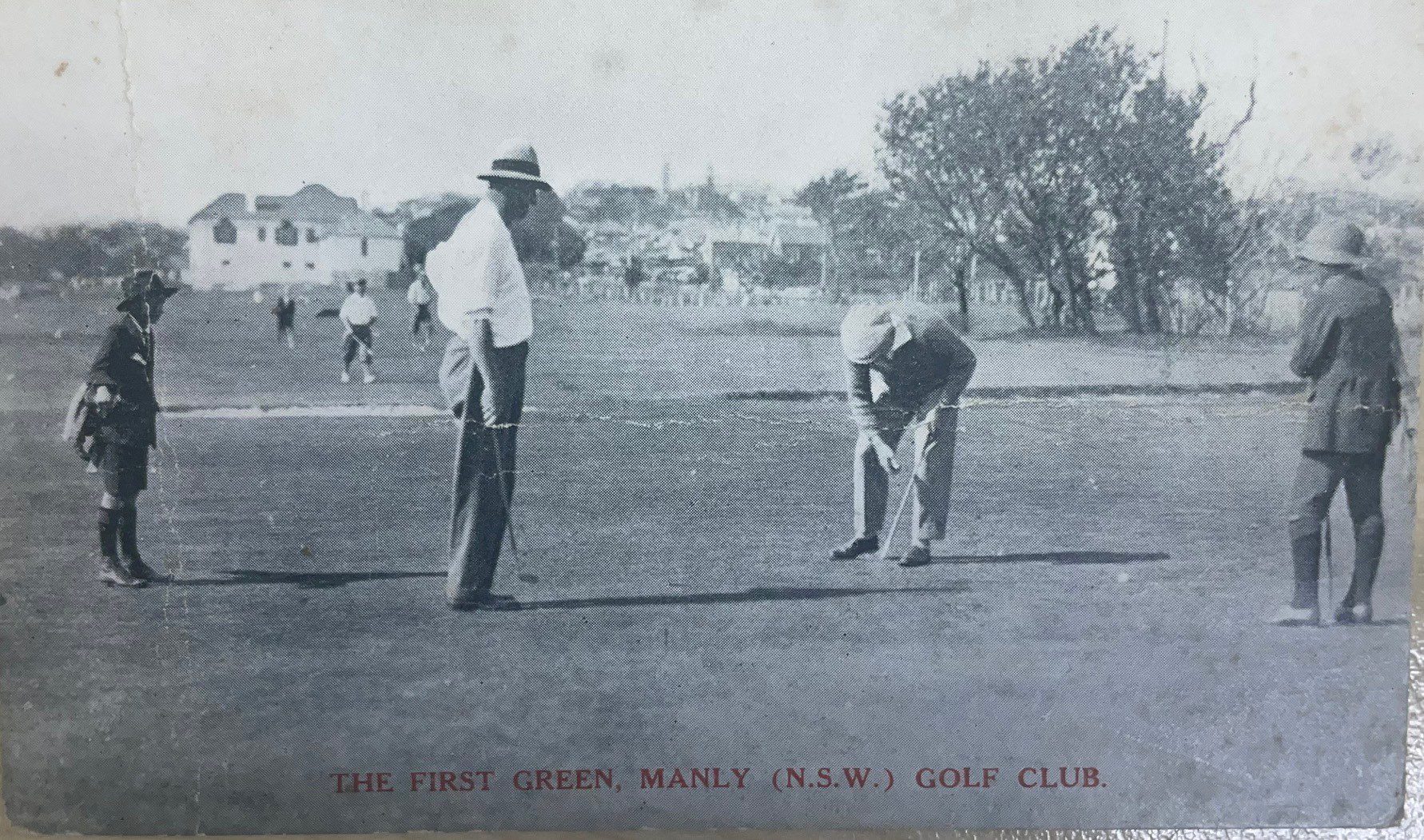 Golfers on the 1st Green at Manly Golf Club